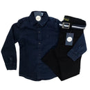 Conjunto Juvenil Jeans Menino Calça jeans + Camisa Jeans