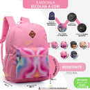 Kit Material Escolar Feminino Completo Mochila Feminina Escolar Material Estojo Escolar Menina Rosa